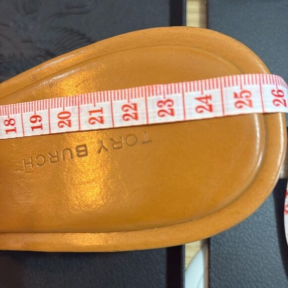 Tory Burch Miller Bombé Low Heel Sandals/Dust Bag Caramel Corn 8 - Picture 15 of 16